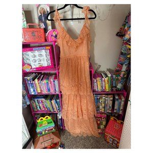 TOBI LUNA 3-TIER RUFFLE LACE MAXI DRESS SIZE‎ MEDIUM